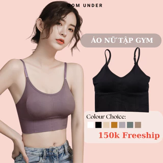 Áo lót nữ tập gym, áo bra nữ thun gân tâm không gọng nâng ngực co dãn thấm hút thoải mái GOM UNDER - SA-H818L