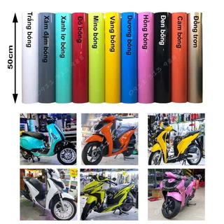 Decal màu bóng dán xe khổ 50cm