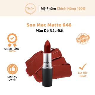 Son MAC 646 Matte Marrakesh Màu Đỏ Nâu Đất Chính Hãng Màu Son Quốc Dân