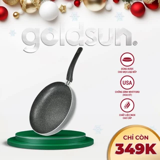 Chảo Chống Dính Vân Đá Đáy Từ Goldsun Dùng Trên Mọi Loại Bếp Nhiều Kích Cỡ 26-28-30cm - GPA1201