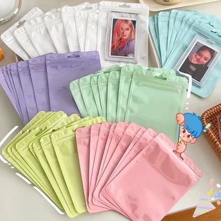 Túi Zip Trơn Màu Pastel Dùng Đựng Card KPop, Phụ Kiện