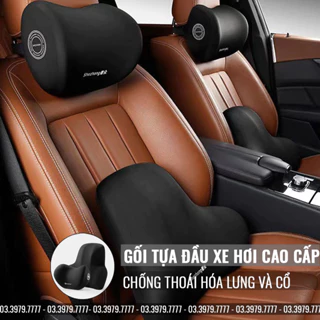 Gối tựa đầu & lưng bằng cao su non thiết kế công thái học cho ghế ô tô