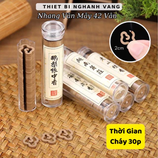 [HOẢ TỐC 1H] Hộp Nhang Trầm Vân Mây 42 Khoanh 2cm Thời Gian Đôt 1 Nhang 30p