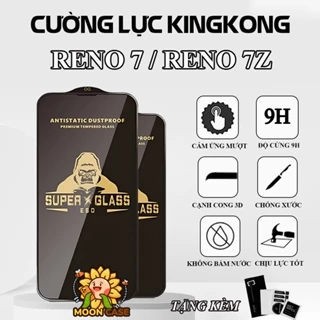 Kính cường lực Oppo Reno7 4G / Reno7 Z / Reno 7Z 5G Super Kingkong full màn , miếng dán bảo vệ toàn màn hình