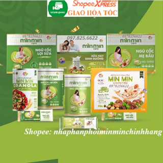 NGŨ CỐC LỢI SỮA CAO CẤP MIN MIN CURCUMIN  VỊ HẠT_ NGŨ CỐC BẦU CHUẨN ORGANIC 500g