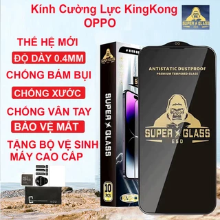 Kính cường lực Oppo KINGKONG full màn A57 2022 A5S F9 A12 A7 A15 A16 A16K A1K A31 2020 A8 A3S A9 2020 A52 A53 A54 A55..