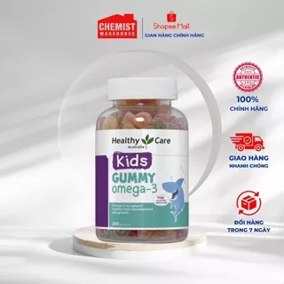 Kẹo dẻo tăng thị lực phát triển trí não Healthy Care Kids Gummy Omega-3 250 viên