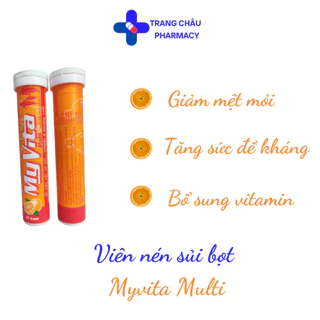 Viên sủi bổ sung vitamin C MyVita Multi vị cam-Tăng sức đề kháng-Tuýp 20 viên