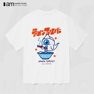 Áo thun Unisex Japanese Retro Ramen Oversized 100% Cotton ngắn tay