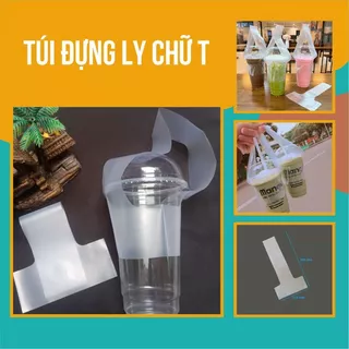 [1Kg] Túi đựng ly trà sữa, cà phê, nước ép, Túi chữ T