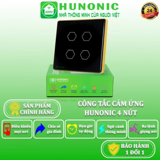 Công Tắc Thông Minh Wifi Hunonic, Công Tắc Điều Khiển Từ Xa Qua Điện Thoại Hình Vuông