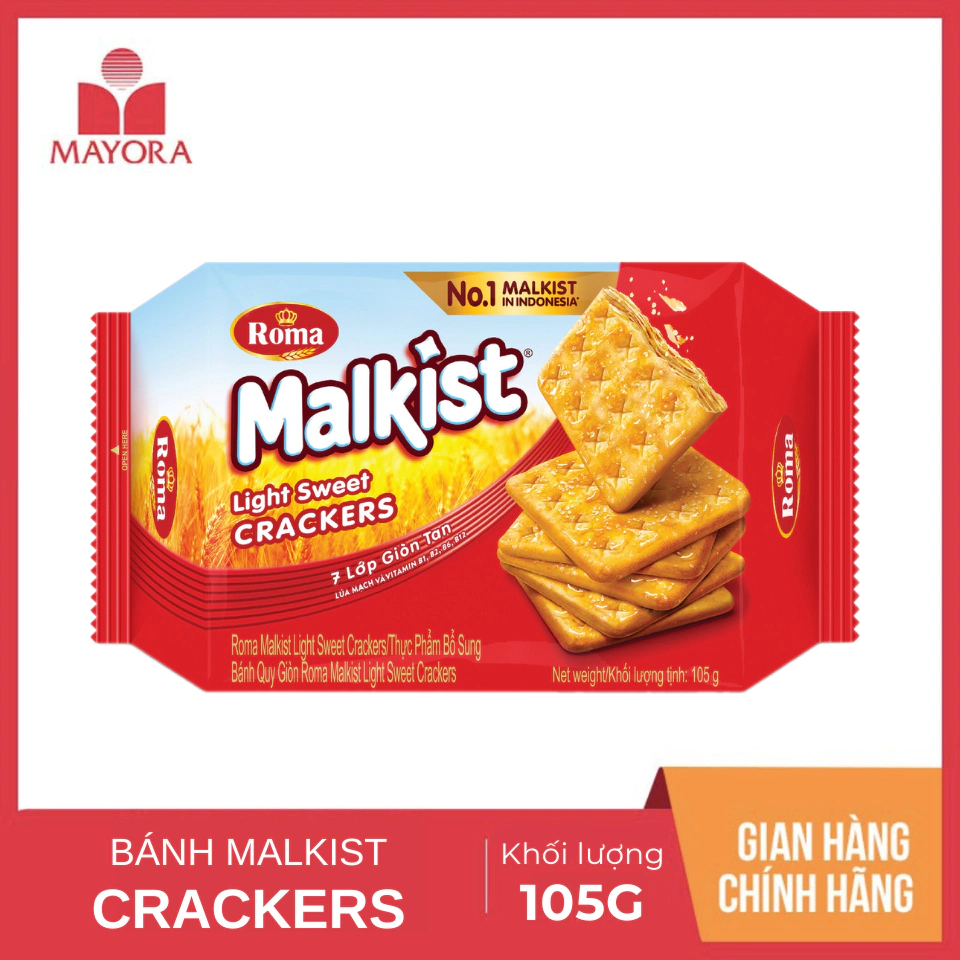 Bánh ROMA Malkist Cream Crackers Mayora 105g - 705