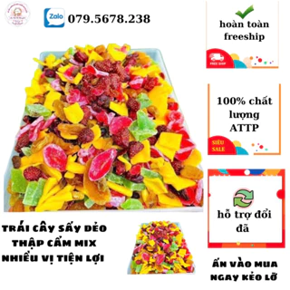 Trái Cây Sấy Dẻo Mix Hỗn Hợp Không Đường Tốt Cho Sức Khỏe Phù Hơp Cho Người Ăn Kiêng 120gr Mẫu Thử