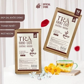 Trà gạo lứt thảo mộc đậu đen giảm cân, thanh lọc gan, thải độc cơ thể mix 9 nguyên liệu tự nhiên an toàn