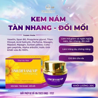 Kem Mờ Nám Tàn Nhang Đồi Mồi Linh Chi Vàng Kem Dưỡng Ngừa Lão Hoá Đều Màu Da CHAMDA 20g VIP-09