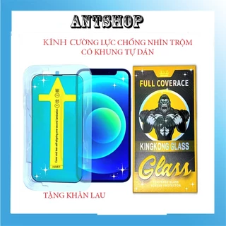 Kính cường lực iphone tự dán KINGKONG GLASS chống nhìn trộm chống nước cho ip 7P/8P/X/Xsmax/11/11promax/...13promax