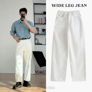 Quần Jean Suông Cạp Cao - Form Wide-leg Pants - Rito Studio