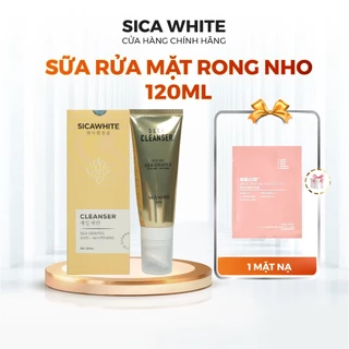 Sữa Rửa Mặt Rong Nho Sica White 120Ml, Làm Sạch Sâu, Không Gây Khô Da, Ngăn Ngừa Mụn - SICA WHITE