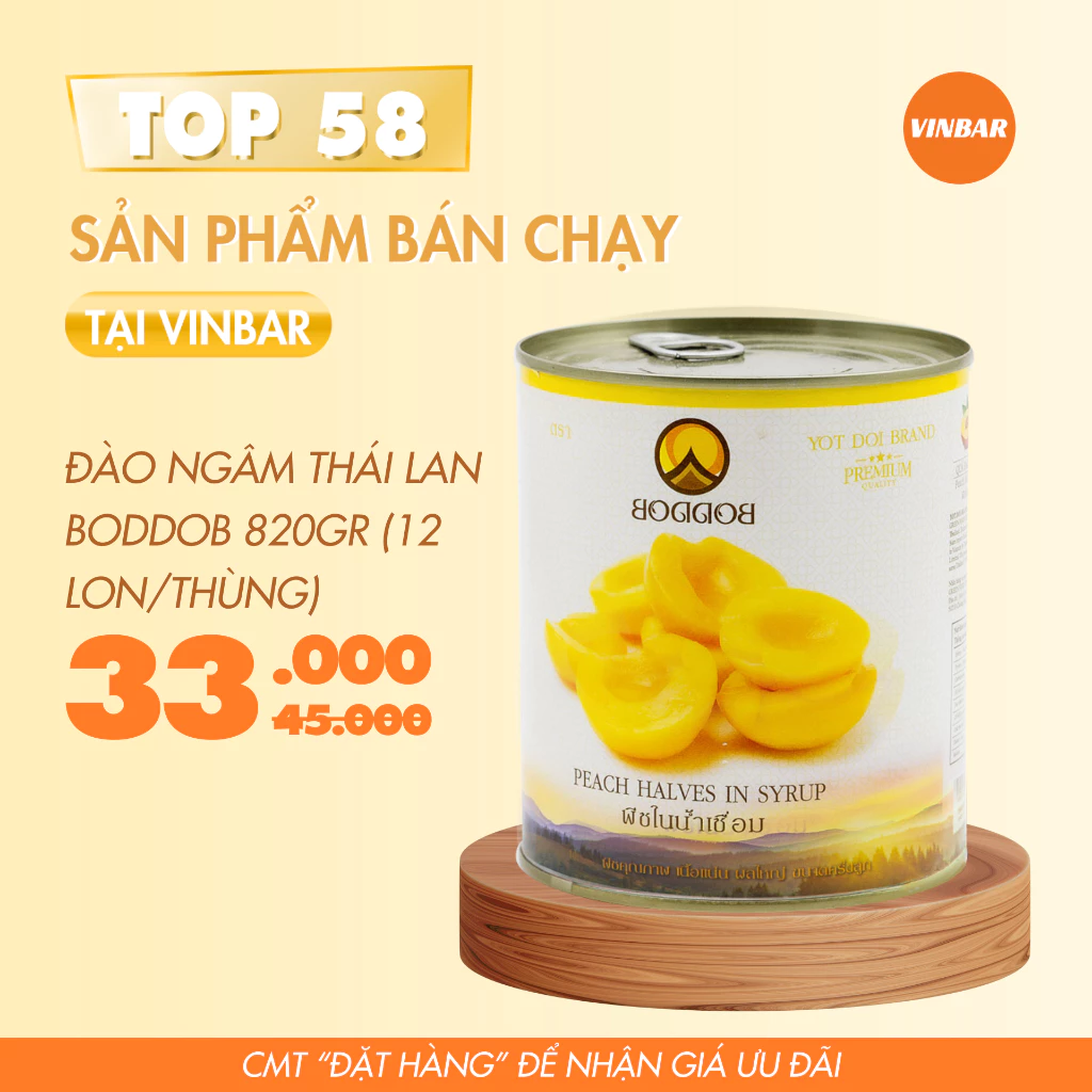 Đào ngâm Thái Lan Boddob