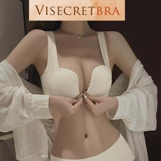 [Áo Lùi Size] Áo Ngực Cài Trước Áo Lót Nữ VISECRET BRA Áo Su Đúc Không Gọng Tạo Khe Bảng To Hạn Chế Mỡ Lưng -- 230768