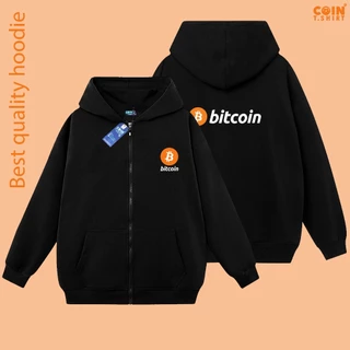 Hoodie BITCOIN khóa kéo cao cấp, Cointshirt, Binance, ETH,BTC