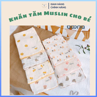 Khăn Tắm Xô Muslin BooNa Chính Hãng 2 Lớp, 4 Lớp Đa Năng An Toàn Cho Bé