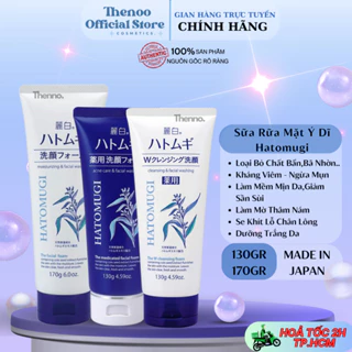 Sữa Rửa Mặt Gạo Ý Dĩ Hatomugi Naturie 130g,170g Giúp Dưỡng Ẩm, Trắng Da Nhật Bản