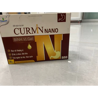 (CHÍNH HÃNG) CURMIN NANO Bình Vị Gel Giảm Ợ Chua, Đau Rát Thượng Vị, Trào Ngược Dạ Dày - Hộp 30 gói