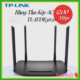 New Nguyên Seal,Wifi Tp Link Chuẩn Ac1200Mbps - TL-WDR 5620 Vua Xuyên Tường,Băng Tần Kép, 4 Râu,Tốc Độ chuẩn N