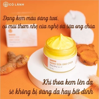 Kem nghệ nano sữa ong chúa Cỏ Lành 50g dưỡng trắng da mờ thâm nám