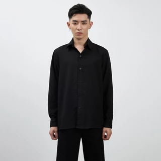 Áo Sơ Mi Nam TARMOR Màu Đen Tay Dài Long Sleeve Shirt in Black