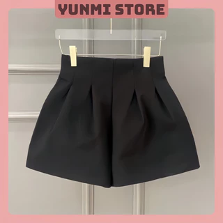 Quần Short Tafta 2 Lớp Dáng Bồng Cạp Cao Tôn Dáng_Yunmistore