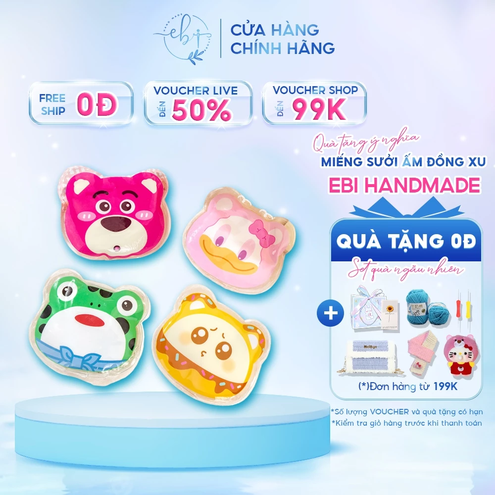 Miếng Sưởi ❤️ Ebi Store - Freeship ❤️ Miếng Làm Ấm Tay Mini Bẻ Đồng Xu Cute, Cực Ấm Vào Mùa Đông