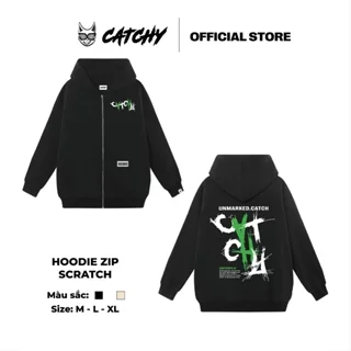 Áo Hoodie Zip Local Brand Catchy Logo Scratch Green HD16