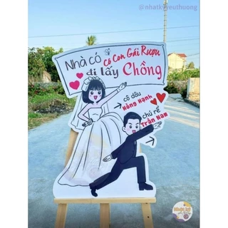 Bảng Welcome trang trí đám cưới, Biển chào đám cưới siêu Kute