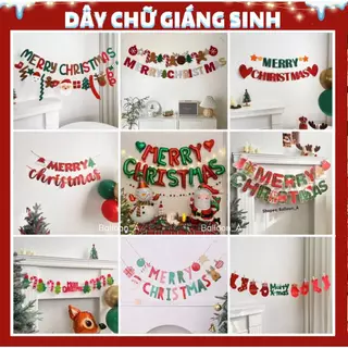 Dây Chữ MERRY CHRISTMAS, Dây Treo Trang Trí Giáng Sinh-NOEL 2023