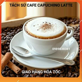 Bộ cốc sứ cafe capuchino tách sứ chén sứ pha latte art esspreso 280ml