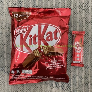 Bánh xốp phủ Sô-cô-la KitKat gói 12 thanh 2F (12 thanh x 17g)