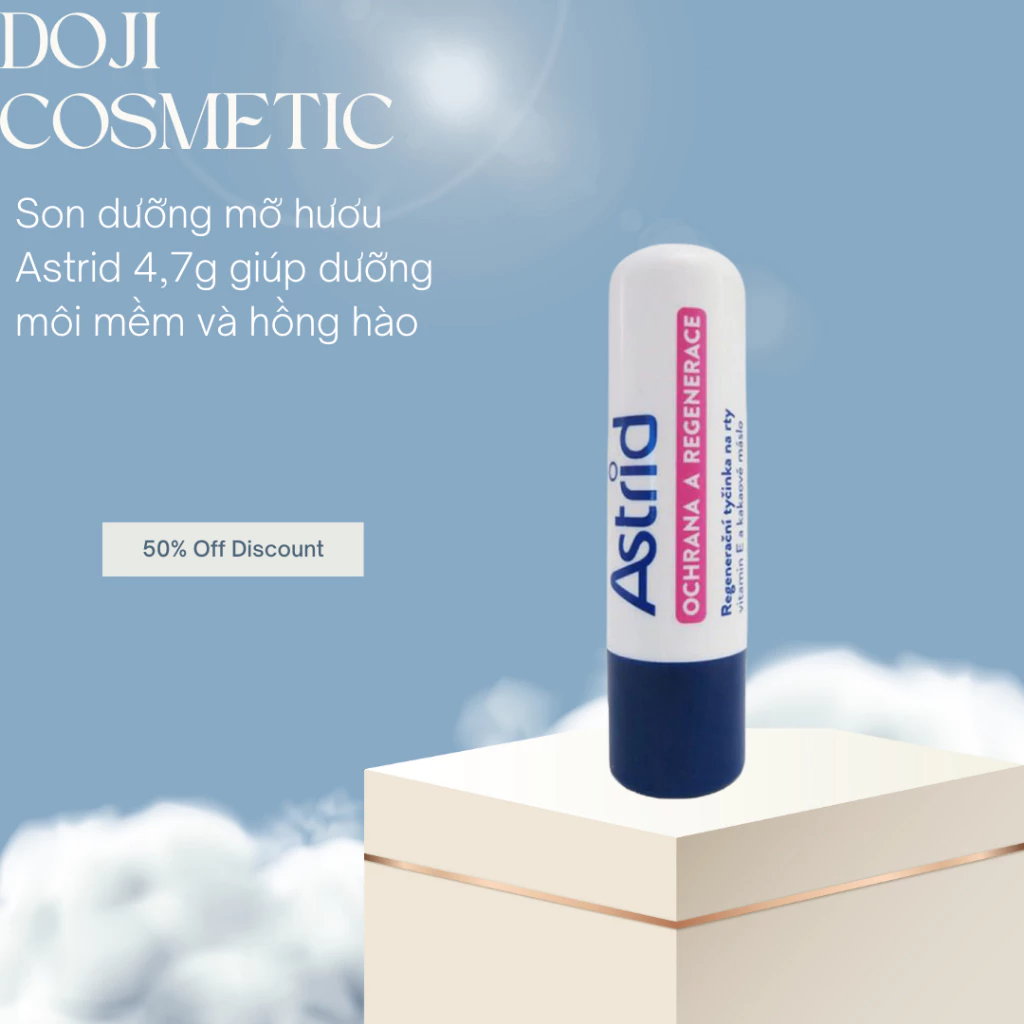 Son dưỡng mỡ hươu Astrid 4,7g giúp dưỡng môi mềm và hồng hào