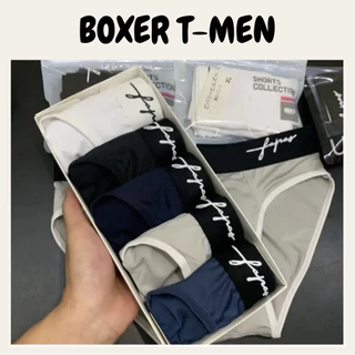 [Combo 6 quần] Quần sịp nam tam giác in chữ in Fanas, quần lót nam chất thun lạnh co giãn thấm hút mồ hôi - Boxer Tmen