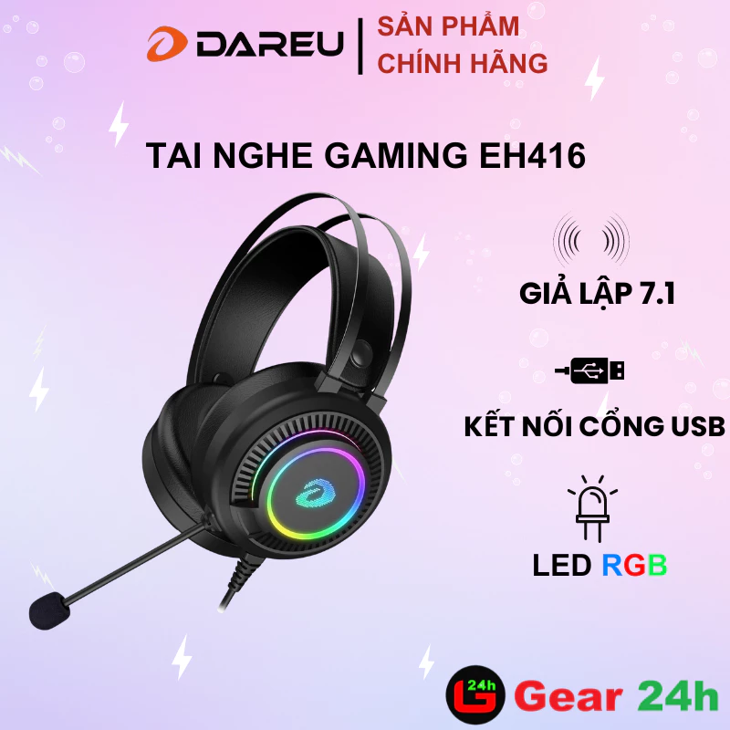 Tai nghe Gaming Dareu EH416 RGB LED ( 7.1 cổng USB )