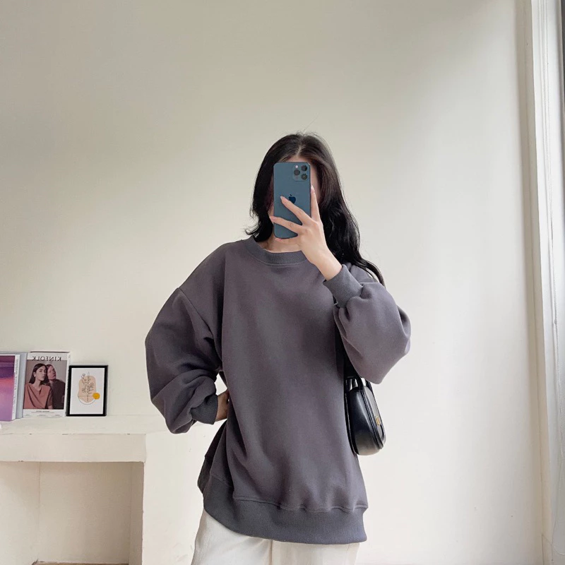 ÁO SWEATER TRƠN TAY BOM ĐỦ MÀU NỈ LÓT BÔNG