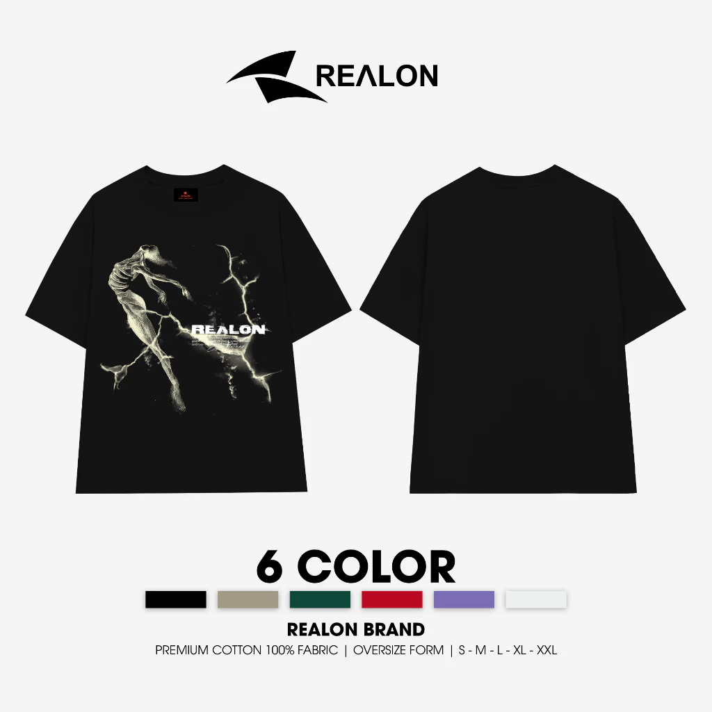 Áo Thun Oversize Nam Nữ Form Rộng 100% Cotton 250gsm REALITY REALON