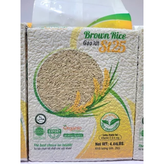 Gạo lứt ST25 - Gạo lứt hữu cơ xuất khẩu (Bao bì hút chân không) - Gạo Ngon Nhất - Gaongonnhat - Túi 2kg