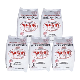 sữa bột nguyên kem hỗ trợ tăng cân Hai Con Bò Đỏ (túi 500g)