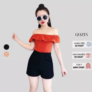 Quần short nữ GOZIN SHOP chất liệu vải umi hàn co giãn mềm mát không bai không xù lông thấm hút mồ hôi tốt