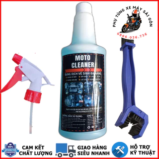 Dung dịch tẩy rửa MOTO Cleaner vệ sinh lốc máy, nhông sên dĩa, dây điện sườn xe dành cho ôtô, xe máy - Tặng kèm vòi xịt