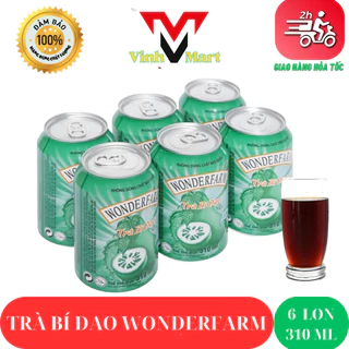 Trà Bí Đao Wonderfarm  1 Lốc 6 Lon 310 Ml - Vinhmart