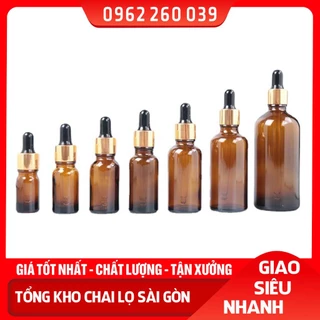 Lọ Chiết Serum Bóp Giọt Khoen Vàng 50ML/100ML