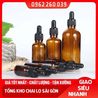 Lọ Chiết Serum Bóp Giọt Khoen Đen Sọc 5ML/10ML/15ML/20ML/30ML